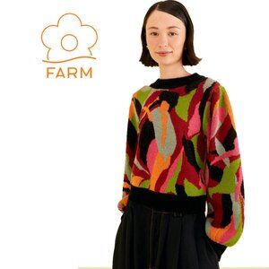 FARM RIO The Multicolor Dance Knit Sweater